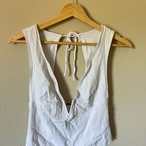 White Sleeveless Top